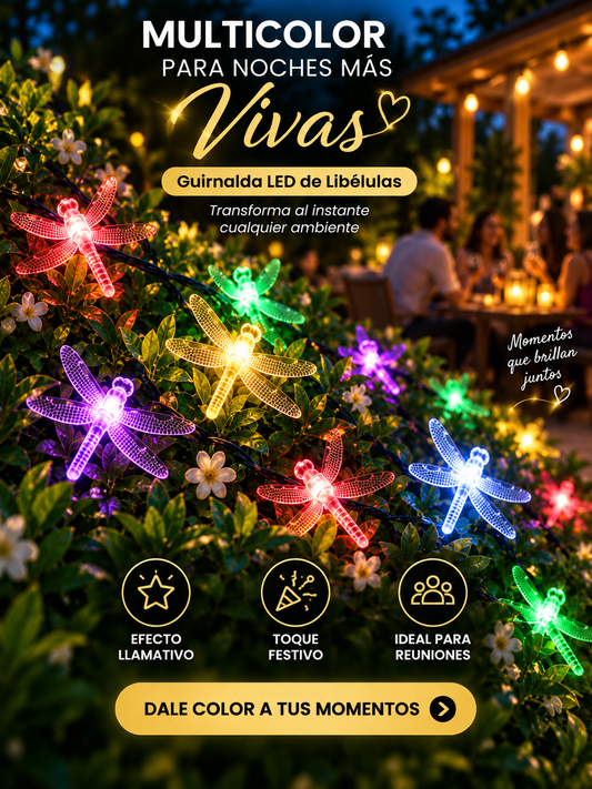 Guirnalda de NAVIDAD de libélula, USB