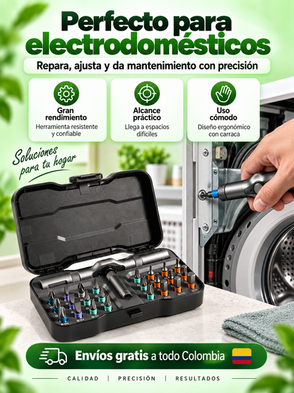 Destornillador Ratchet Trinquete 24 en 1
