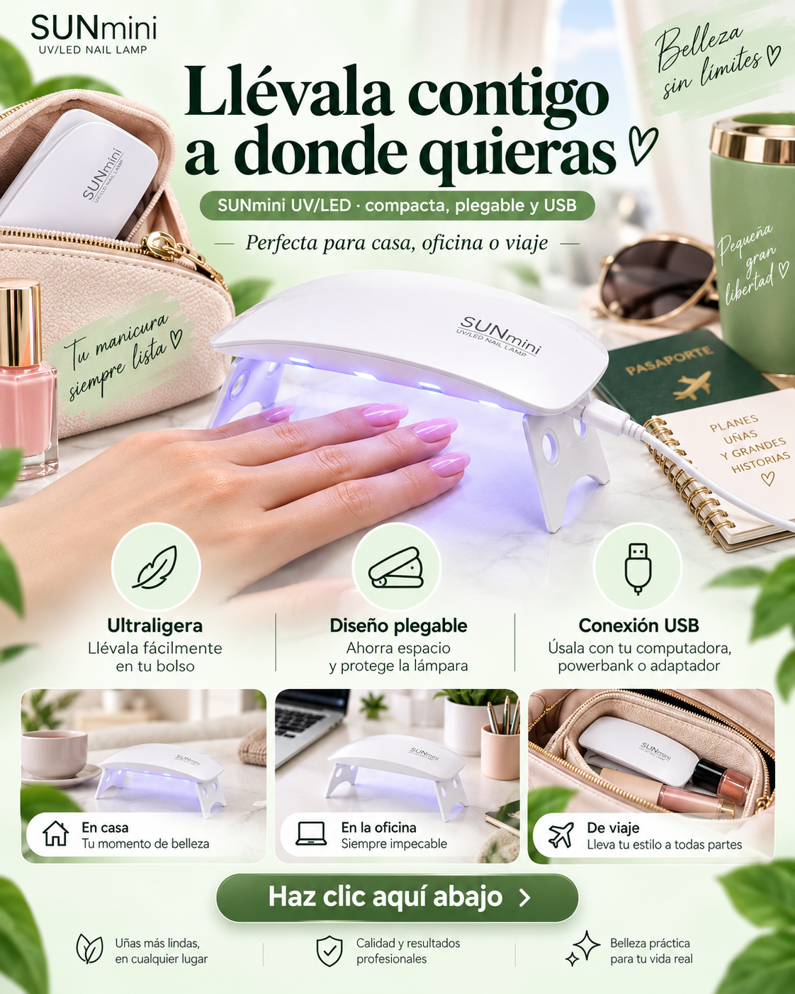 Lámpara Portátil UV/LED Uñas