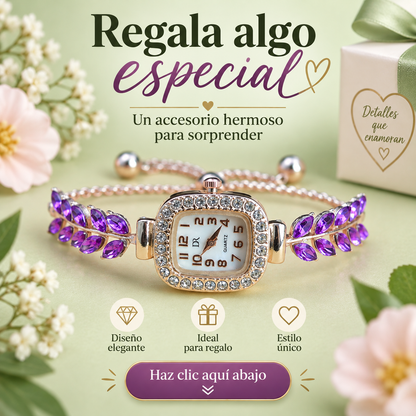 DR-12 RELOJ PULSERA DORADO TIPO JOYA